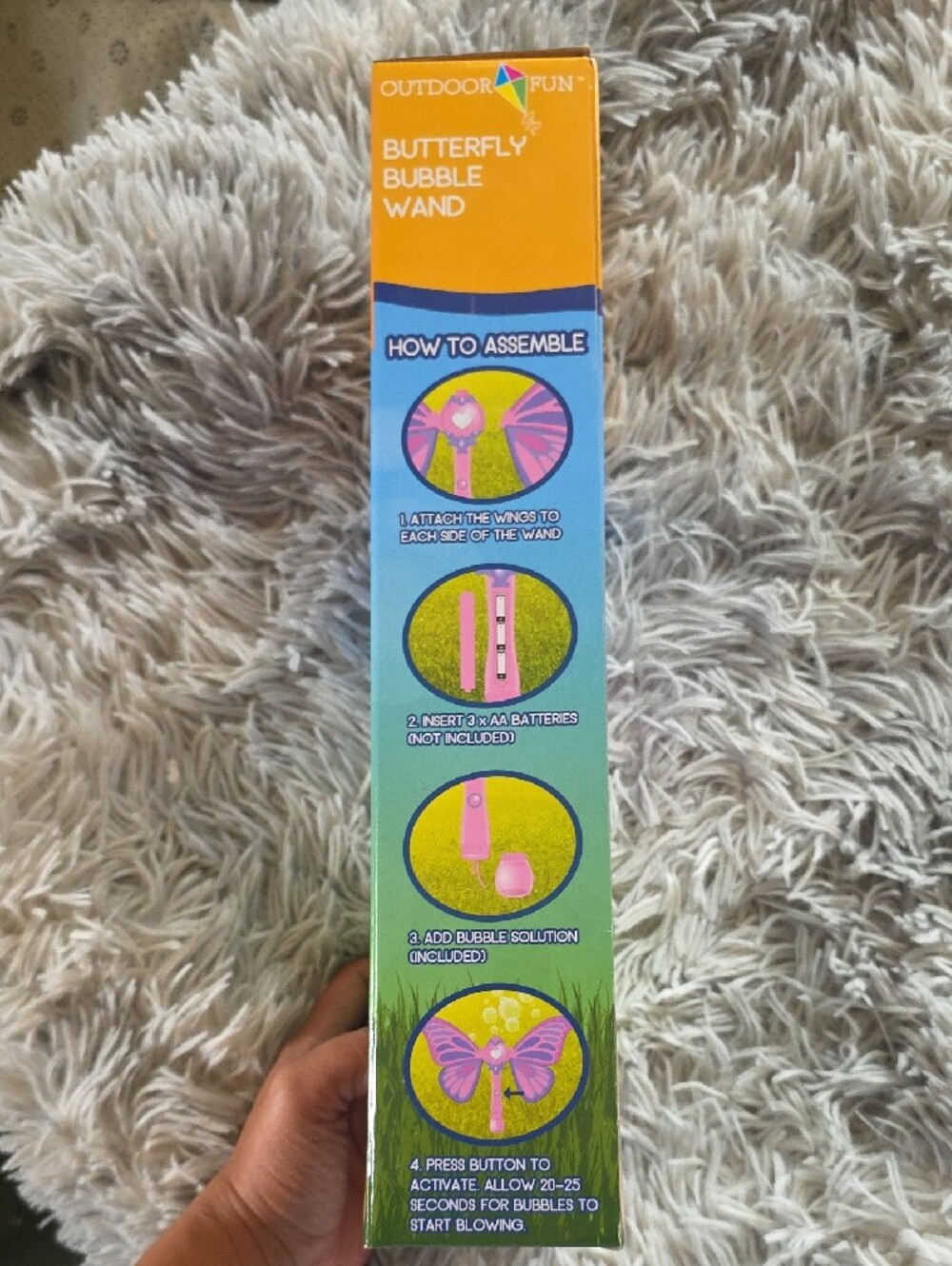 Pink Butterfly Bubble Wand for Kids - Picture 2 of 4